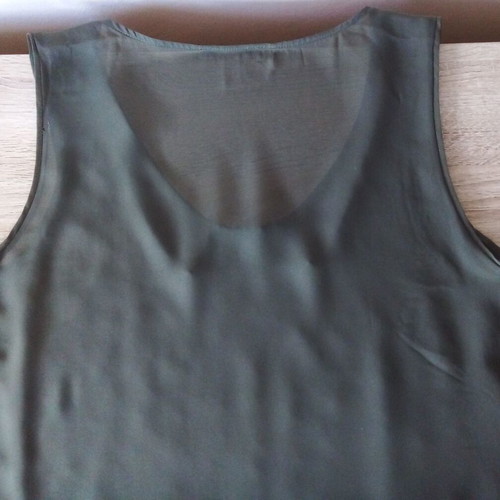 Mango dark green top like new, size L/XL, sequins and chiffon
