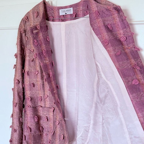Pink women's tweed vintage jacket like new