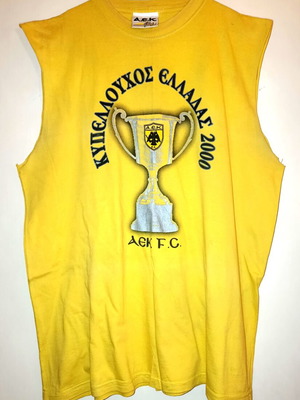 Αμανικη μπλουζα ΑΕΚ Κυπελλουχος Ελλαδας 2000 μεταχειρισμένη