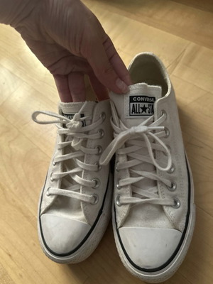 Converse Chuck Taylor All Star Platform Low sneakers used, size 37, white beige