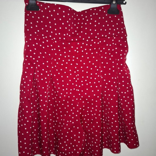 Shein women's polka dot shorts small used, burgundy with white dots