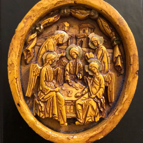 Small embossed image used, theme The Hospitality of Abraham