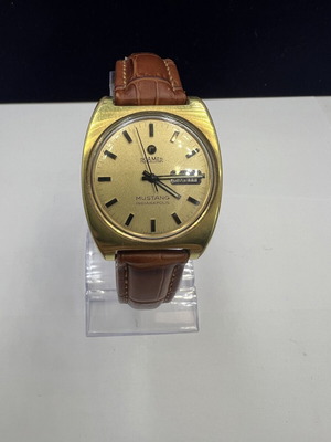 Roamer Mustang Indianapolis automatic watch used, gold