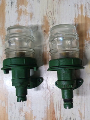 Bronze lanterns used from kaiki boat, set of 2