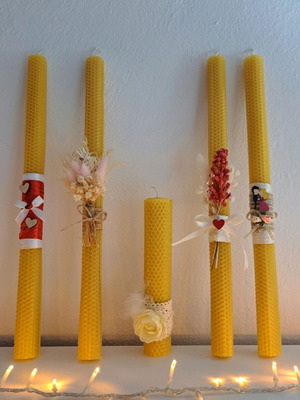 Handmade beeswax candles new