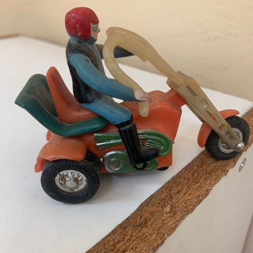 Wind-up chopper toy 1970 used, made in Hong Kong