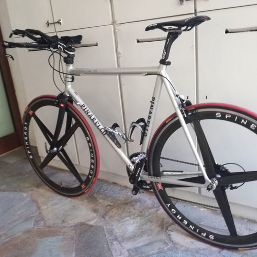 Pinarello Ceramicall 100 triathlon race bike used, 56cm, silver