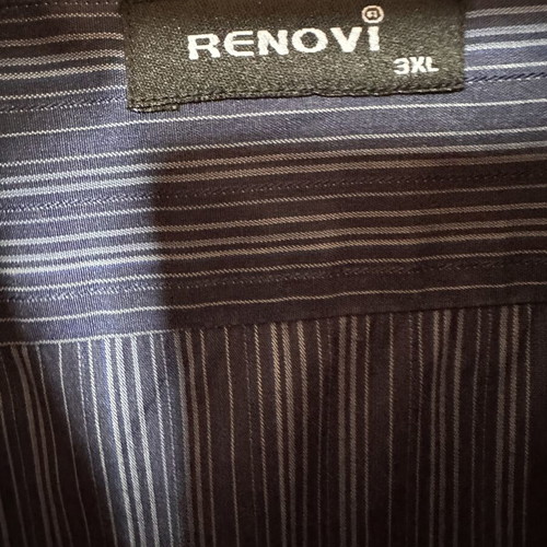 Men's dress shirt used, size 3XL, gray and blue