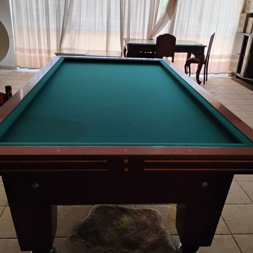 French billiard table used, classic carambole game