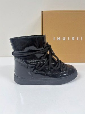 INUIKII Sneaker Gloss γυναικεία δερμάτινα μποτάκια σε μαύρο, μέγεθος 38