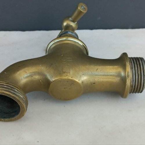 Bronze faucet used, antique retro large size c. 1930