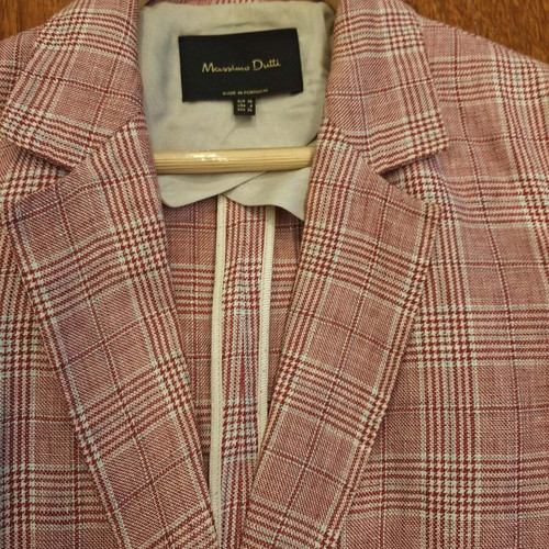 Pink linen jacket 100% Massimo Dutti like new, size S