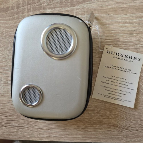 Burberry Speaker with Audio Jack and Battery Operation, New