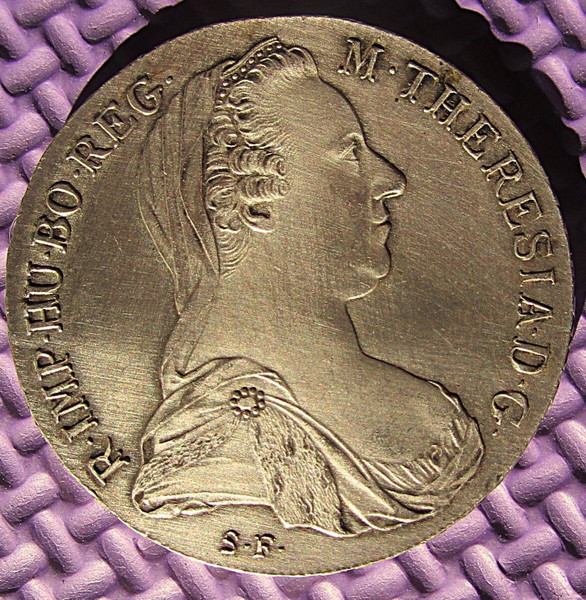 AUSTRIA, MARIA THERESA, SILVER 1 THALER 1780 RESTRIKE