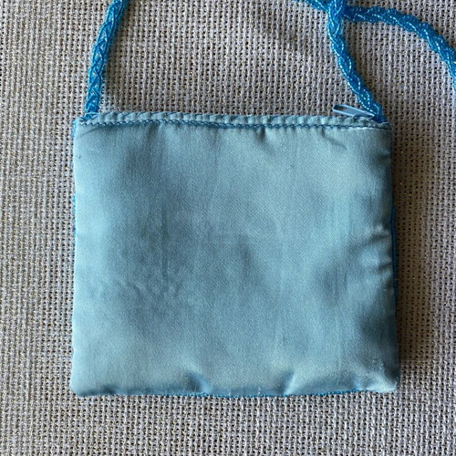 Happy children's hanging wallet bag like new turquoise