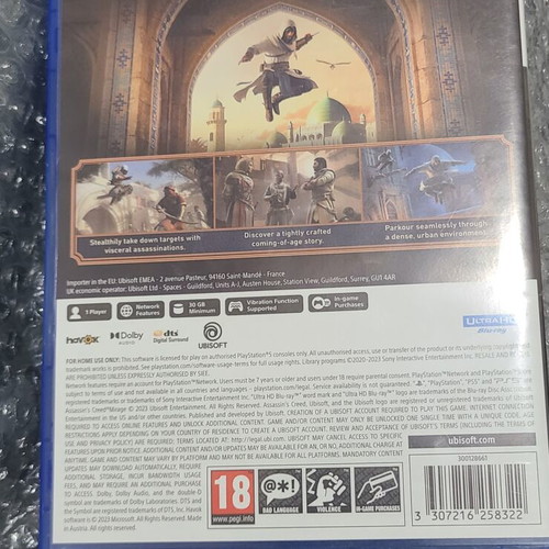 Assassins Creed Mirage PlayStation 5 game like new