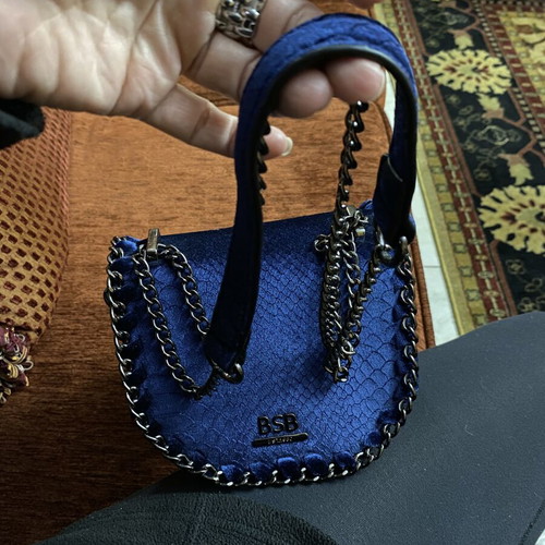 BSB women's bag new, blue with chain and clutch