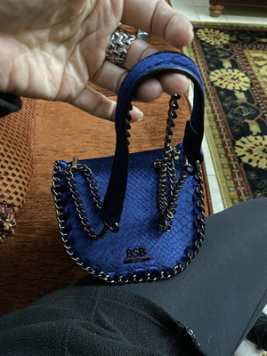BSB women's bag new, blue with chain and clutch