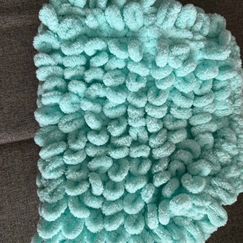 Handmade Puffy Bag, turquoise