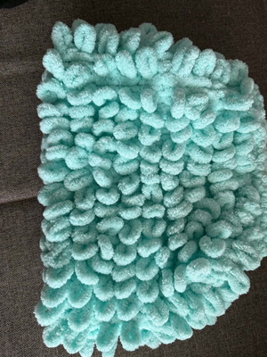 Handmade Puffy Bag, turquoise