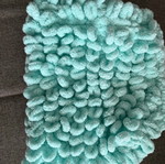 Handmade Puffy Bag, turquoise