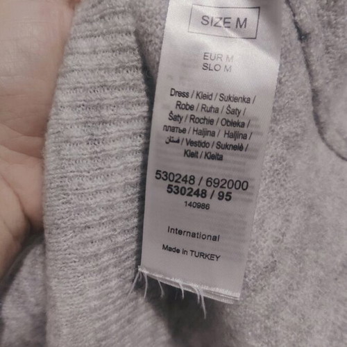Dress with turtleneck short sleeve Orsay medium like new, gray