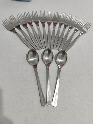 Vintage Ethiopian Airlines Cutlery used, spoons and forks set