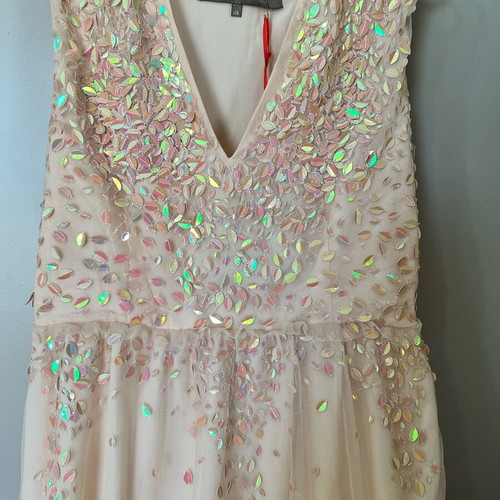 Krystal princess tulle dress with real crystals new, multicolor