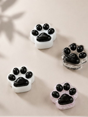 Handmade keychains with small paw designs