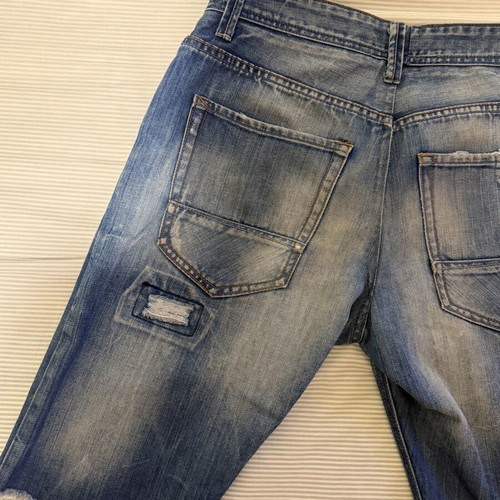Men's denim bermuda shorts like new, size medium, blue