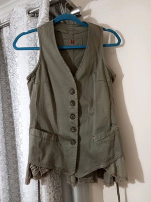 Γυναικείο μοντέρνο γιλέκο καινούργιο, πράσινο, μέγεθος S