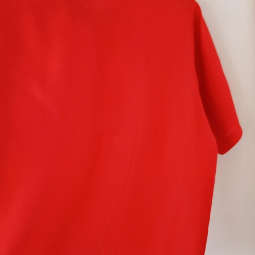 Short-sleeve red rayon top large new