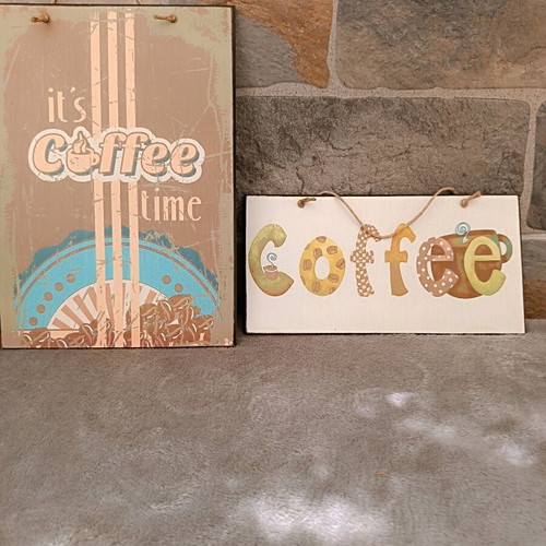 Wooden wall plaques like new with hanging string
