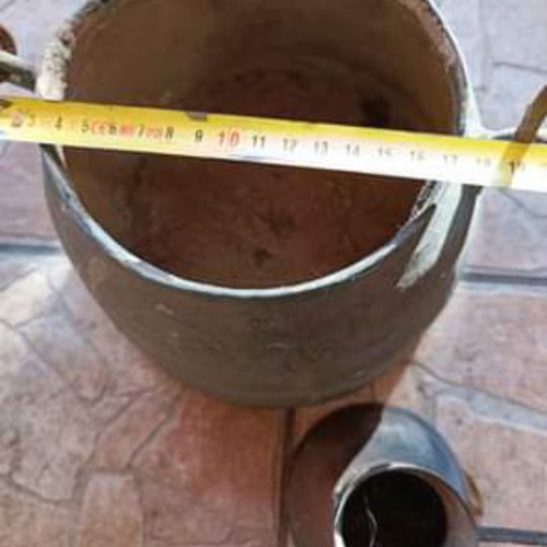 Copper vessels used, milk pot and coffee pot 100 years old