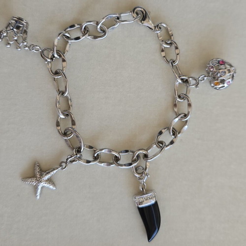 925 silver bracelet with removable charms