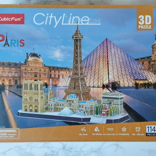 3D Puzzle Paris new, 114 pieces