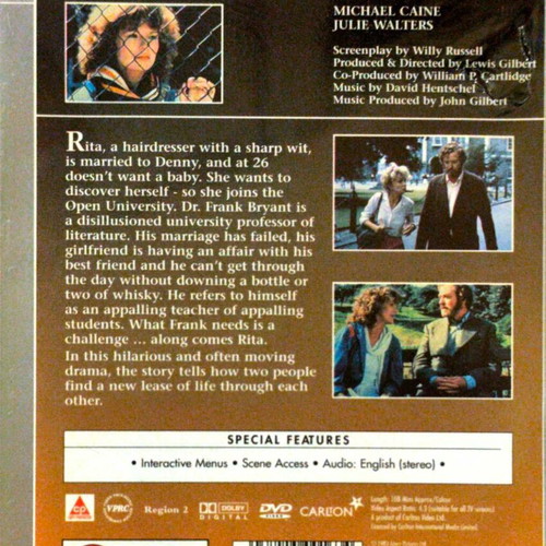 Educating Rita DVD new, drama movie with Michael Caine and Julie Walters