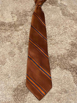 Tie used, blue and brown