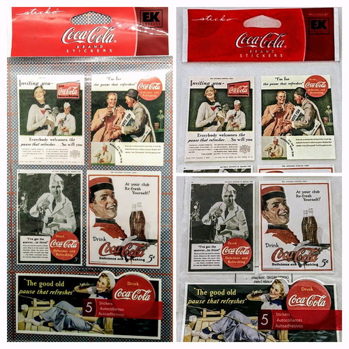 Coca-Cola Classic Vintage Stickers Set of 5, New