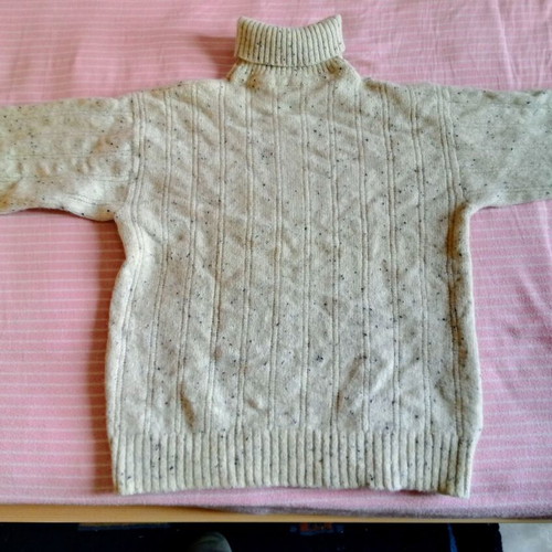 Dur men's wool turtleneck sweater used, white, size M