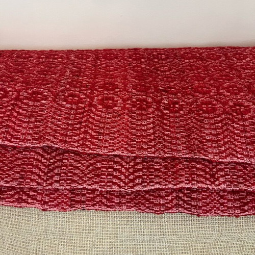 Caramelized two-seater sofa cover like new, red 2.00 x 1.50 m