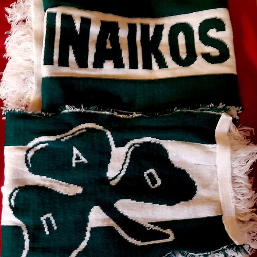 Panathinaikos vintage knitted scarves set, used, one gift
