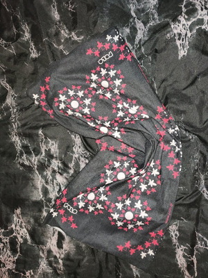 Polo scarf used, black and red