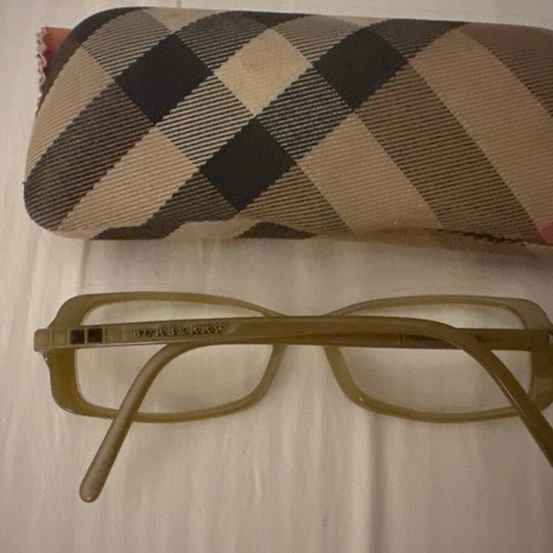 Burberry eyeglasses used, beige frame with case