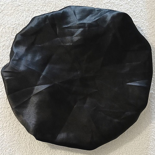 Unisex satin hair cover black one size new