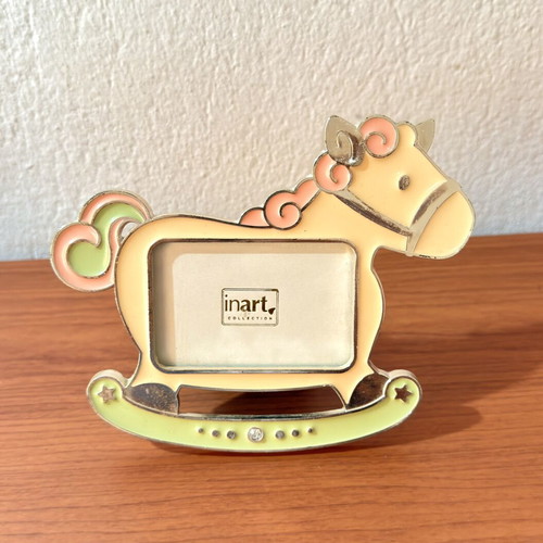 Inart Collection metal photo frame rocking horse design