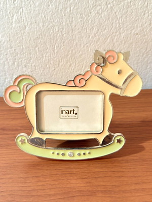 Inart Collection metal photo frame rocking horse design