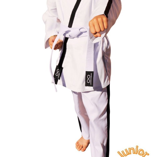 Legendary Karate Set with White Jacket and Black Stripe