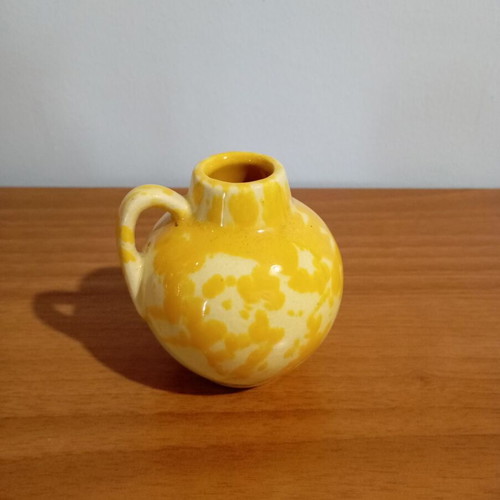 Small vase used vintage German ceramic 1970 height 9 cm