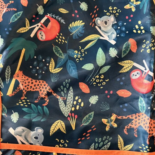 Bumkins Sleeved Bib Jungle New for 6-24 Months